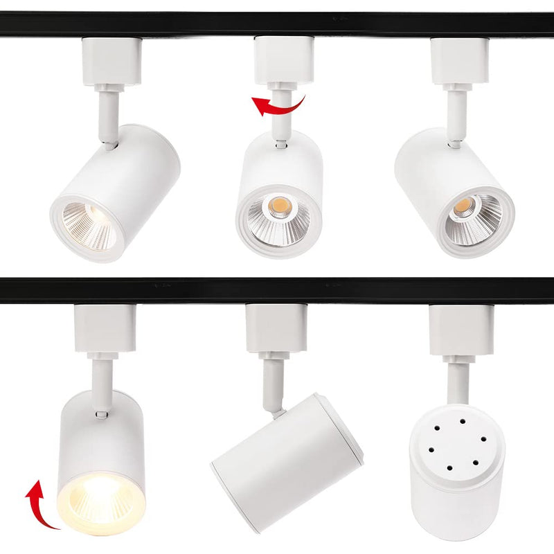 [Australia - AusPower] - Lamadri 12W LED Track Light Heads,Dimmable H Type Track Lighting Heads 3000K Warm White for Kitchen Accent,Wall,Art Exhibition, Lighting,60Â°Flicker Free CRI90+ 2 Pack (White) 
