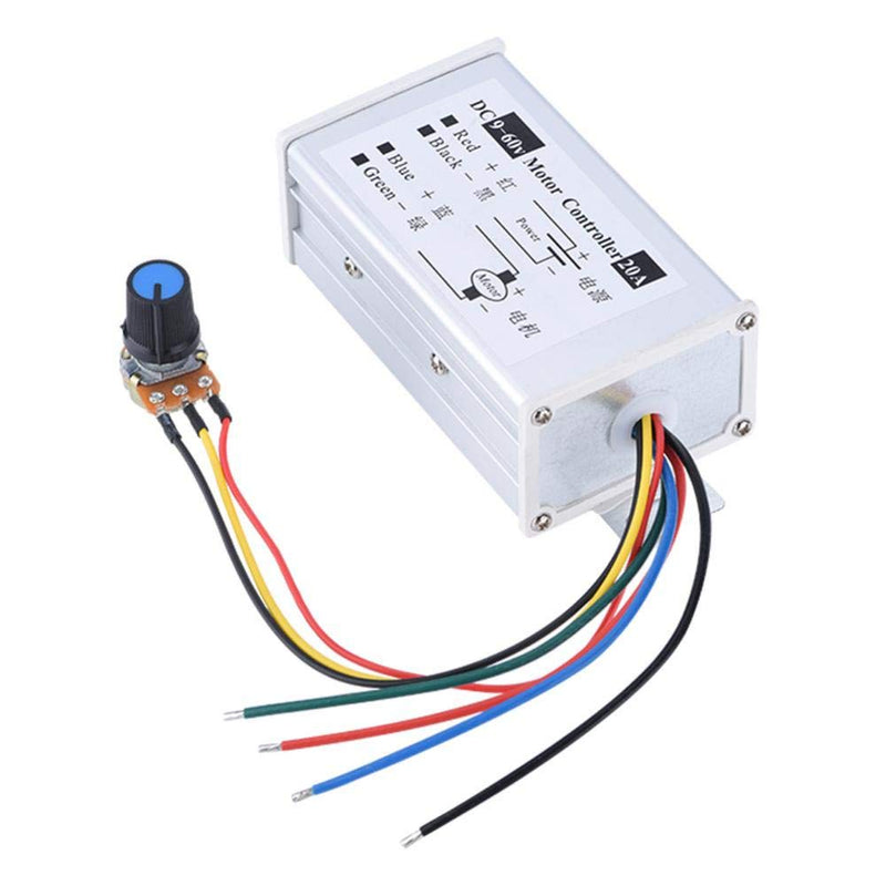 [Australia - AusPower] - DC Speed Regulator, 9 to 60V 20A 1200W 25KHz PWM Motor Speed Controller, Used for DC Motors Within 20A 