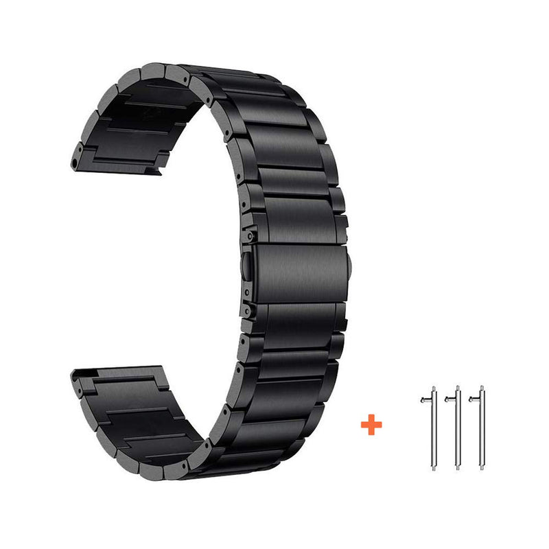 [Australia - AusPower] - Yeejok 22mm Watch Bands Compatible for Fossil Men's Gen 6/5E 44mm/ Gen 5LTE/ Gen 5 Carlyle Garrett/Women's Julianna/Gen 4 Explorist HR, Metal Watch Strap + Silicone Sport Bands, Black+Grey Black & Gray 