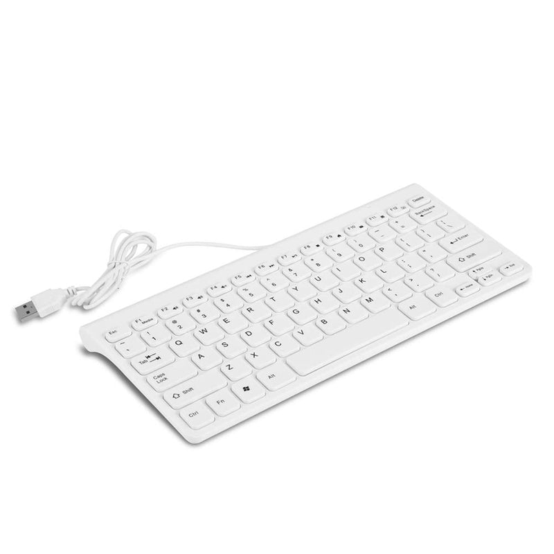 [Australia - AusPower] - Limouyin Wired Keyboard and Mouse, Ultra-Thin USB Keyboard Optical Mouse Mice Set ComboFull Size Wire Corded Keyboard Mouse Combo Set with Number Pad for Laptop,PC,Desktop White 