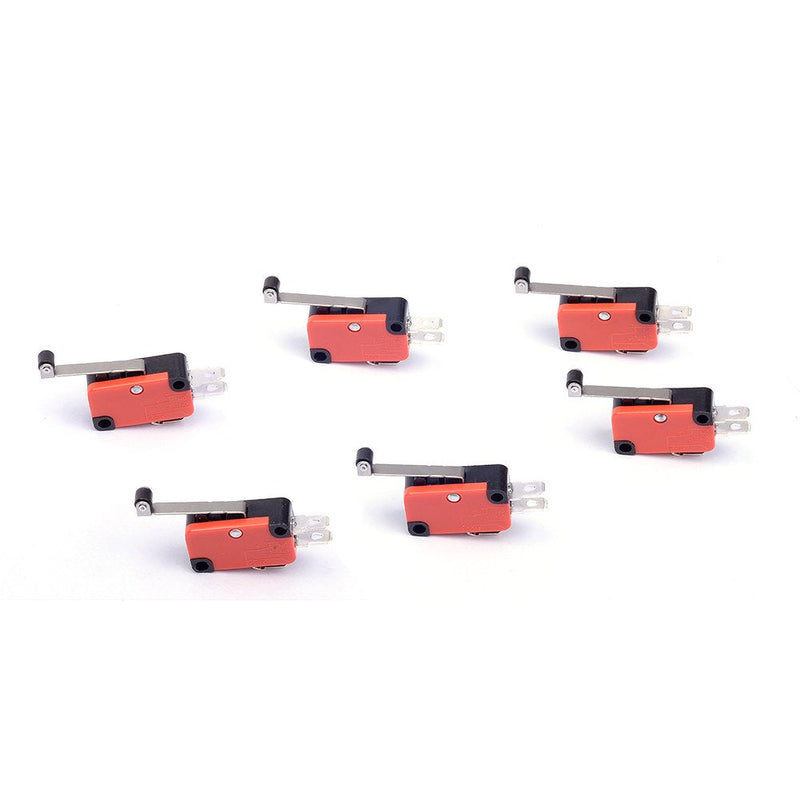 [Australia - AusPower] - Cylewet 6Pcs V-156-1C25 Micro Limit Switch Long Hinge Roller Momentary SPDT Snap Action for Arduino (Pack of 6) CYT1046 
