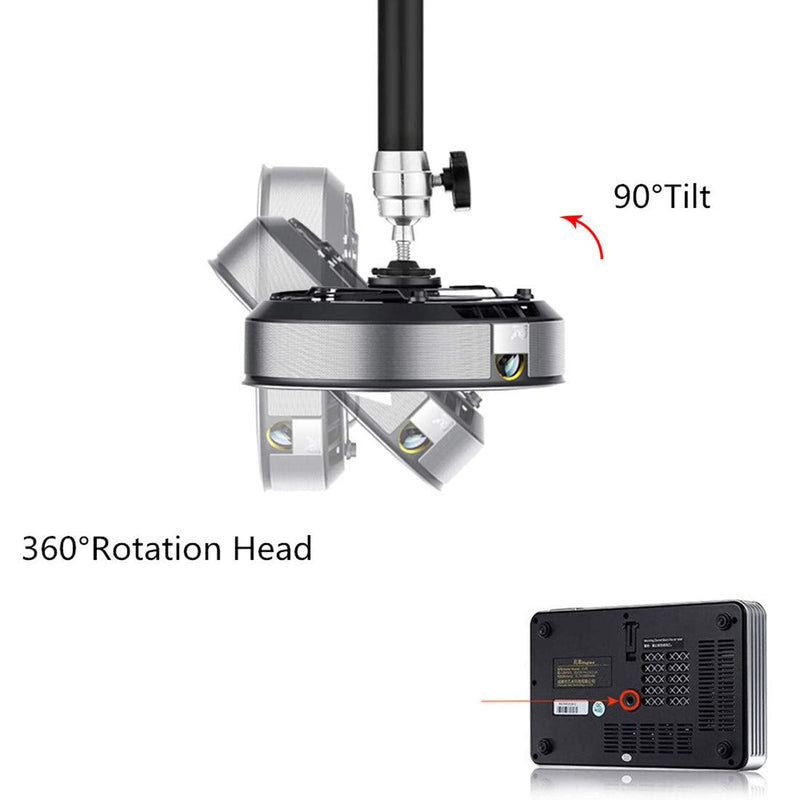 [Australia - AusPower] - Ivosmart Mini Projector Ceiling Mount Stand 5KG Loading Capacity Wall Mounting Bracket for Mini Projector Camera (Black) 