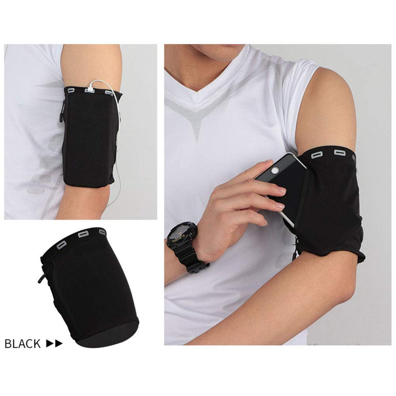 [Australia - AusPower] - Universal Sports Armband for All Phones Cell Phone Armband Sleeve for Running, Fitness and Gym Workouts,Adjust to Fit Arm,Black 