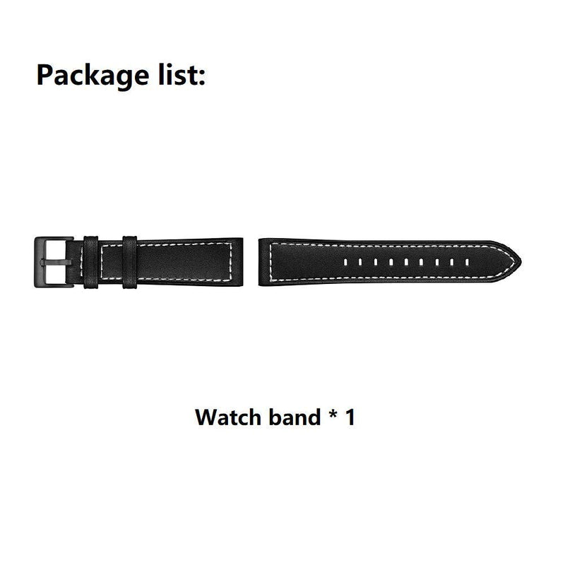 [Australia - AusPower] - AWMES 22mm Smartwatch Bands Compatible for Fossil Gen 5E 44mm/Men's Gen 5 Carlyle/Women's Gen 5 Julianna/Gen 4 Explorist HR, Quick Release Genuine Leather Watch Band Black 