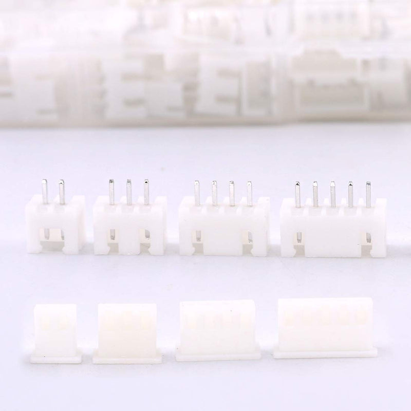 [Australia - AusPower] - Hilitchi 560Pcs 2.54mm 2/3/4/5 Pin Housing and Male/Female Pin Head Connector Adapter Plug Set Perfectly Compatible with JST-XHP 