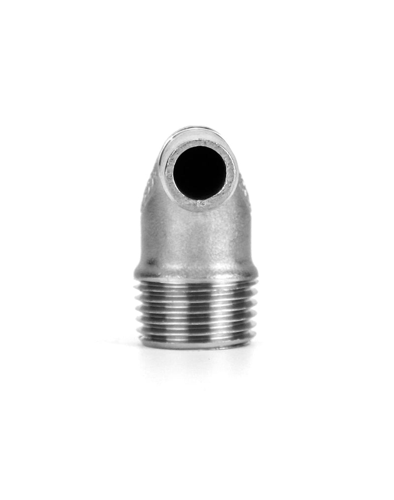 [Australia - AusPower] - QWORK 90 Degree Barb Fitting, 1/2" Hose Barb x 1/2" Male NPT 2 Pack Stainless Steel Elbow Fitting 