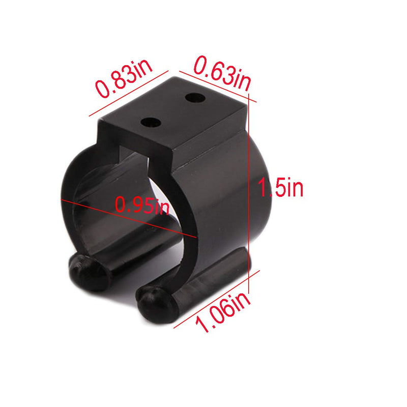 [Australia - AusPower] - Very Big Size 24 PCS Billiards Snooker Cue Locating Clip Holder Regular Fishing Rod Storage Clips Black for Pool Cue Racks,Holding Hole Size 2.3cm/0.95", Or usesd for Fishing Rod Storage Rack 
