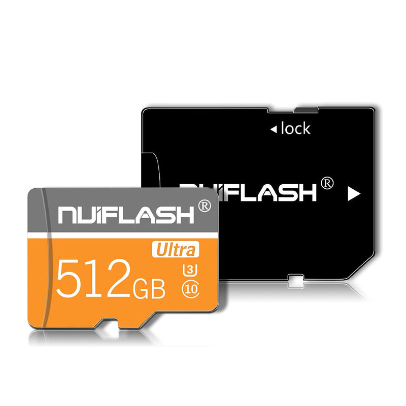 [Australia - AusPower] - Micro SD Card 512GB SD Memory Card 512GB TF Card Micro Flash SD Memory Card High Speed Class 10 with a SD Card Adapter HC-512GB 