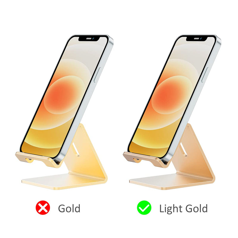 [Australia - AusPower] - Desk Cell Phone Stand Holder Aluminum Phone Dock Cradle for iPhone 13 12 11 Pro Xs Max Xr X 8 7 6 6s Plus 5 5s 5c, Office Decor Office Supplies Accessories Desk (Gold) F-Gold 