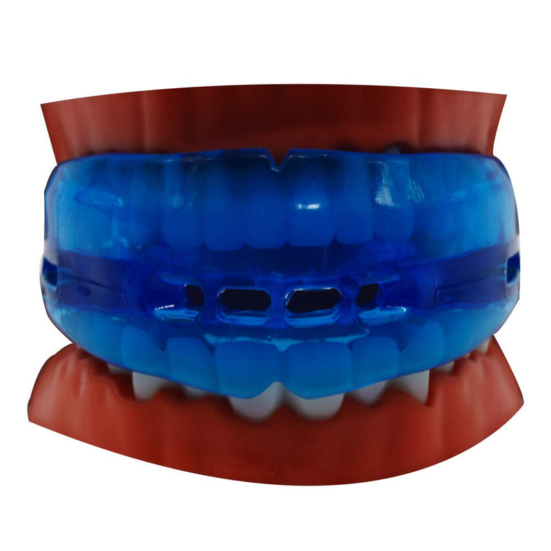 [Australia - AusPower] - Mouth Guard Sports Youth Mouthguard for Braces Sparring Mouth Guard ,Double Braces, Premium Quality No Boiling Required，Football, Basketball, Suitable for Wrestling, Taekwondo, Jujitsu and Karate. Blue 