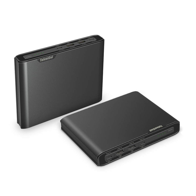 [Australia - AusPower] - TalentCell Portable Charger Dual USB-C PD 60W/30W and USB-A 18W Power Bank, High-Capacity 26800mAh External Battery Pack with Fast Charge for Macbooks, Smartphones, Tablets, Laptops and More 