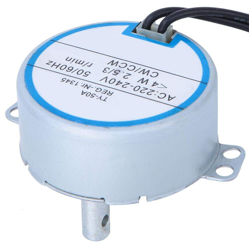 [Australia - AusPower] - Synchronous Motor,TY-50A Remote Control Synchronous Motor CW/CCW Turning for Moving Head Fan 220-240V Full Round Shaft Reduction Drive 