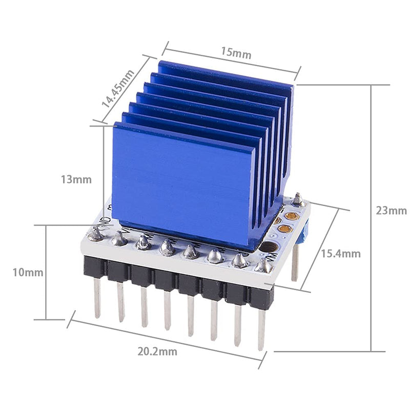 [Australia - AusPower] - 6PCS 3D Printer TMC2208 V1.2 Stepper Motor Driver, TMC2208 Stepstick Stepper Motor Driver Module with Heat Sink Screwdriver for 3D Printer Controller Boards Reprap Ramps1.4 MKS Gen Ender-3 Pro 