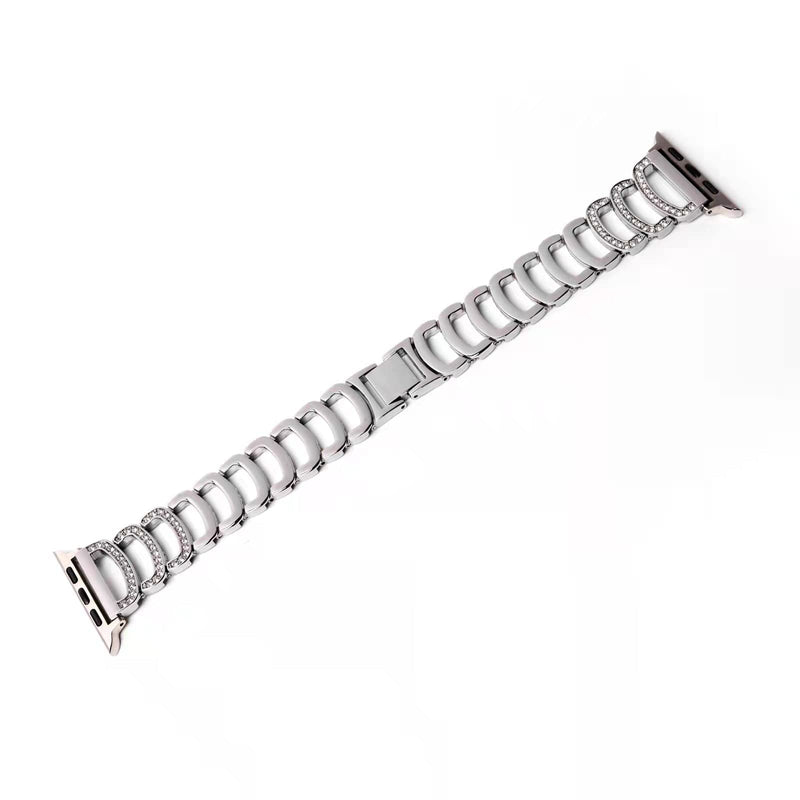 [Australia - AusPower] - Kmiaodeli Metal Stainless Steel Watch Band Compatible with Apple Watch Band 38mm 40mm 41mm 42mm 44mm 45mm, iWatch SE Series 7 6 5 4 3 2 1 Women and Men Watch Bands silver 