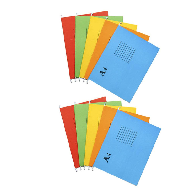 [Australia - AusPower] - SUPVOX 10pcs Hanging File Folders Colorful File Holders A4 Suspension File Folder (Mixed Color) 