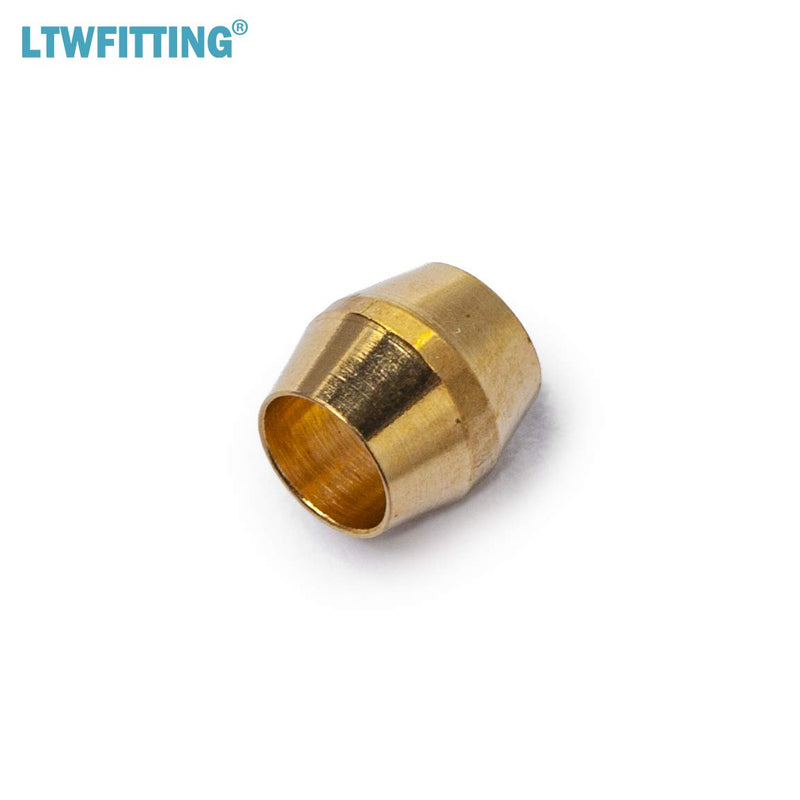 [Australia - AusPower] - LTWFITTING 1/8-Inch Brass Compression Sleeves Ferrule with 1/8-Inch Compression Nut, Brass Compression Fitting(Pack of 75) 