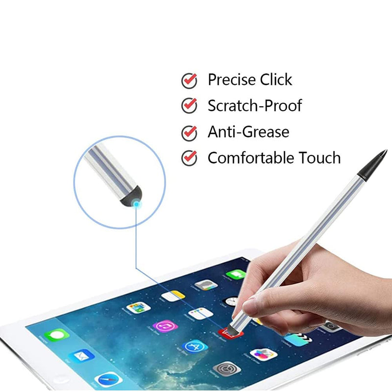 [Australia - AusPower] - Capacitive and Resistive Stylus Pen(3pcs) Universal High Sensitive & Precision Capacitive Disc Tip Touch Screen Pen Stylus, 2 in 1 Touch Screen Pen Fits for iPhone iPad Samsung Tablet Phone PC & Other 