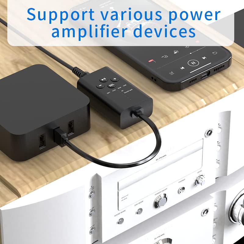 [Australia - AusPower] - 5.2 Bluetooth Audio Receiver, USB Audio Converter, Fiber coaxial AUX Output Digital Audio converterFor PC,Win7/8/10 