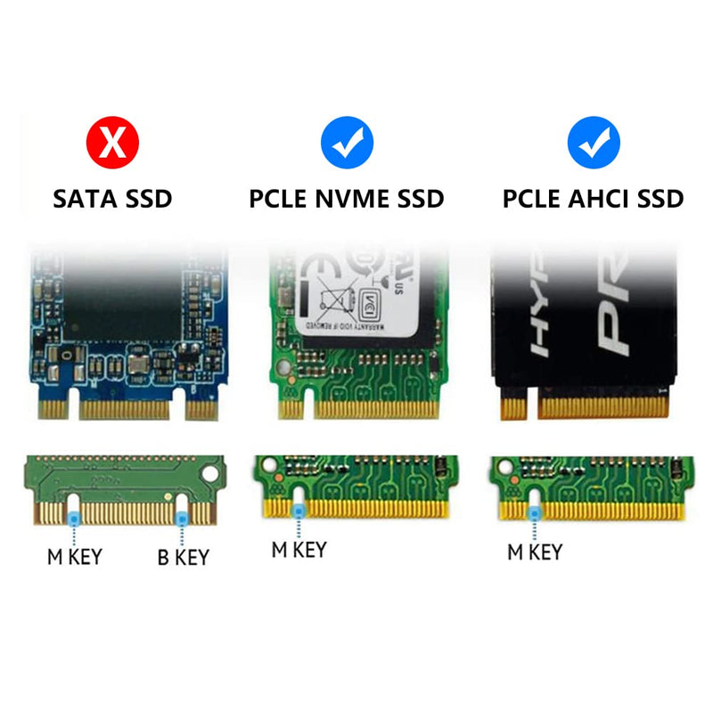 [Australia - AusPower] - M.2 NVME SSD Convert Adapter,NGFF M.2 NGFF M-Key AHCI SSD Convert Card for Upgrade MacBook Air Pro Retina Mid A1465 A1466 A1398 A1502(2013-2017 Year) 