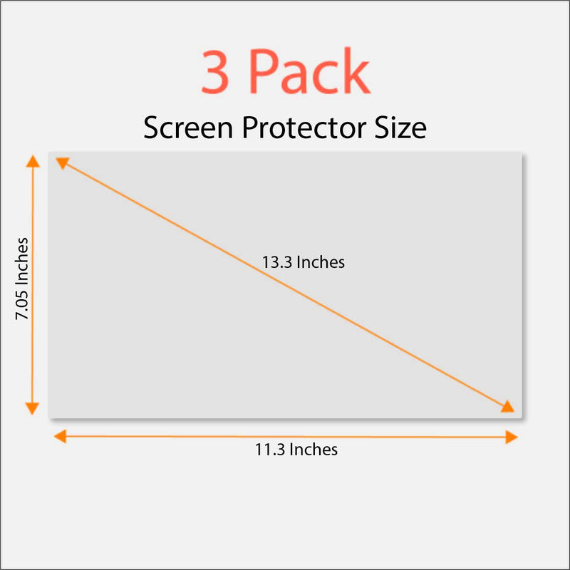 [Australia - AusPower] - Anti Blue Light Screen Protector (3 Pack) for 13.3 Inches Laptop. Filter Out Blue Light That Relieve Computer Eye Strain and Help You Sleep Better 