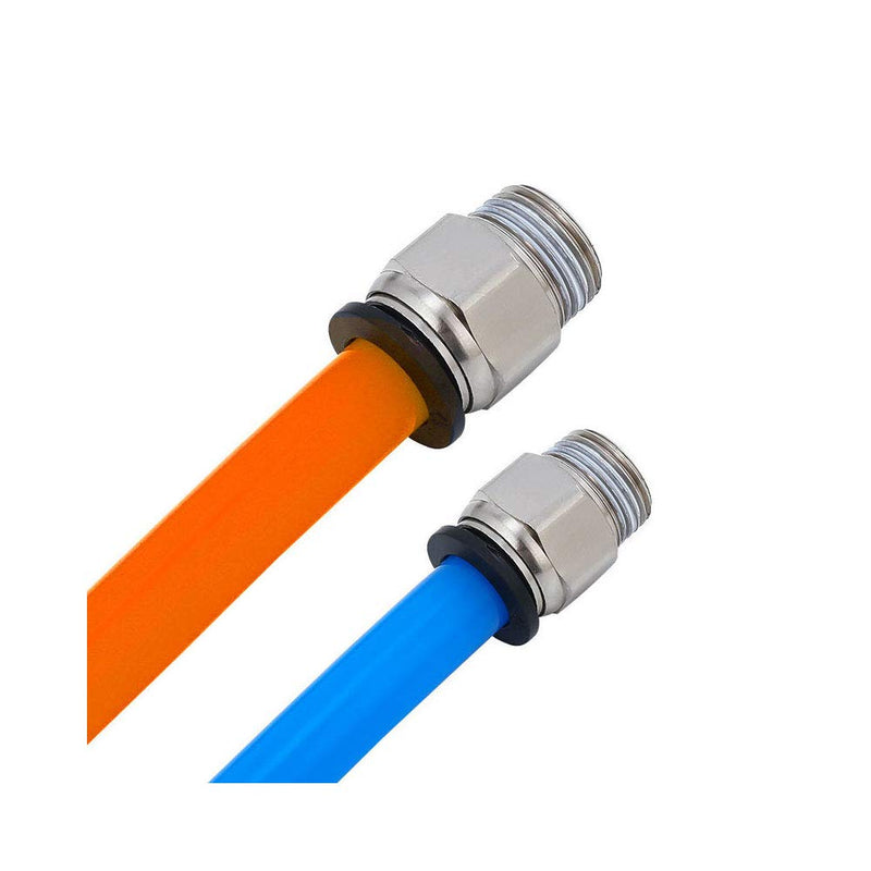 [Australia - AusPower] - Beduan Push to Connect Fitting, 3/8" Tube OD x 3/8" NPT Thread Male Straight Pneumatic Air Fitting (Pack of 10) 3/8"OD-3/8"NPT 