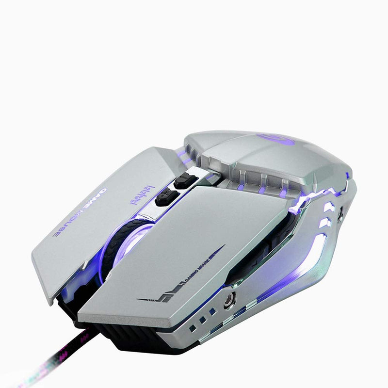 [Australia - AusPower] - Shenligod【2 PCS】 Wired Gaming Mouse RGB Spectrum Backlit Ergonomic Mouse, USB Computer Mice, Modes up to 3200 DPI ,7 Buttons for Windows PC Gamers 