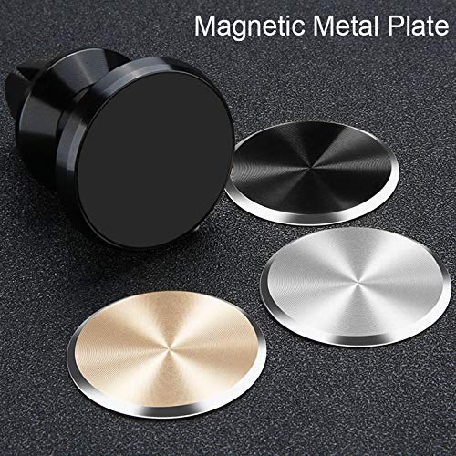 [Australia - AusPower] - SALEX Cute Pink Replacement Metal Plates Set [4 Pack] for Magnetic Car Phone Holders, Wall & Air Vent Mounts, Cases, Magnets. Kit of 4 Rose Gold Round Discs Without Holes. 3M Adhesive Backing, Films. 4 Pack 