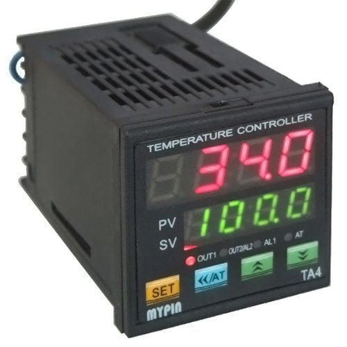 [Australia - AusPower] - F/C PID Temperature Controller, AGPtEK Dual Display Digital Programmable Temperature Control TA4-SSR Solid State Relay with 2 Alarms 