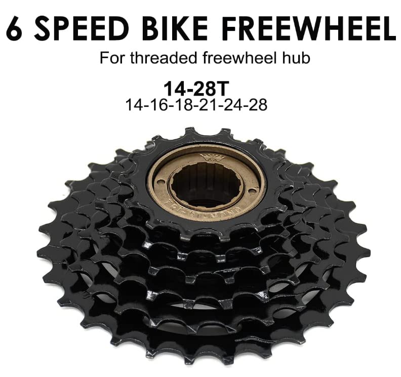 [Australia - AusPower] - Thinvik 6/7 Speed Freewheel 14-28T, Bike Freewheel,Multiple Freewheel,Bicycle Sprocket 