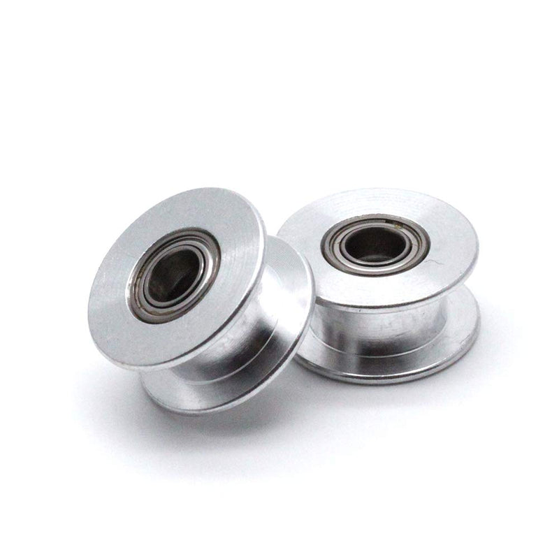 [Australia - AusPower] - LC LICTOP 2GT Aluminum Timing Belt Idler Pulley GT2 5mm Bore 6mm Width Toothless for 3D Printer Timing Belt,Pack of 10 