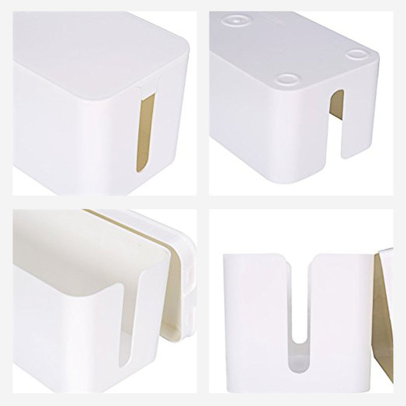 [Australia - AusPower] - Resulzon Cable Management Cord Cover Wire Hider Box Concealer Organizer Protector System for Home Theater Entertainment Center Office School (Mini,White) white 