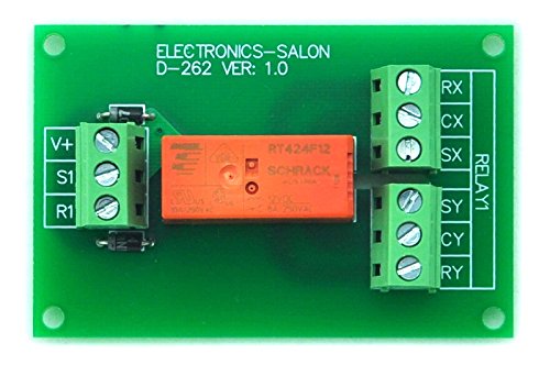 [Australia - AusPower] - ELECTRONICS-SALON Passive Bistable/Latching DPDT 8 Amp Power Relay Module, 12V Version, RT424F12 