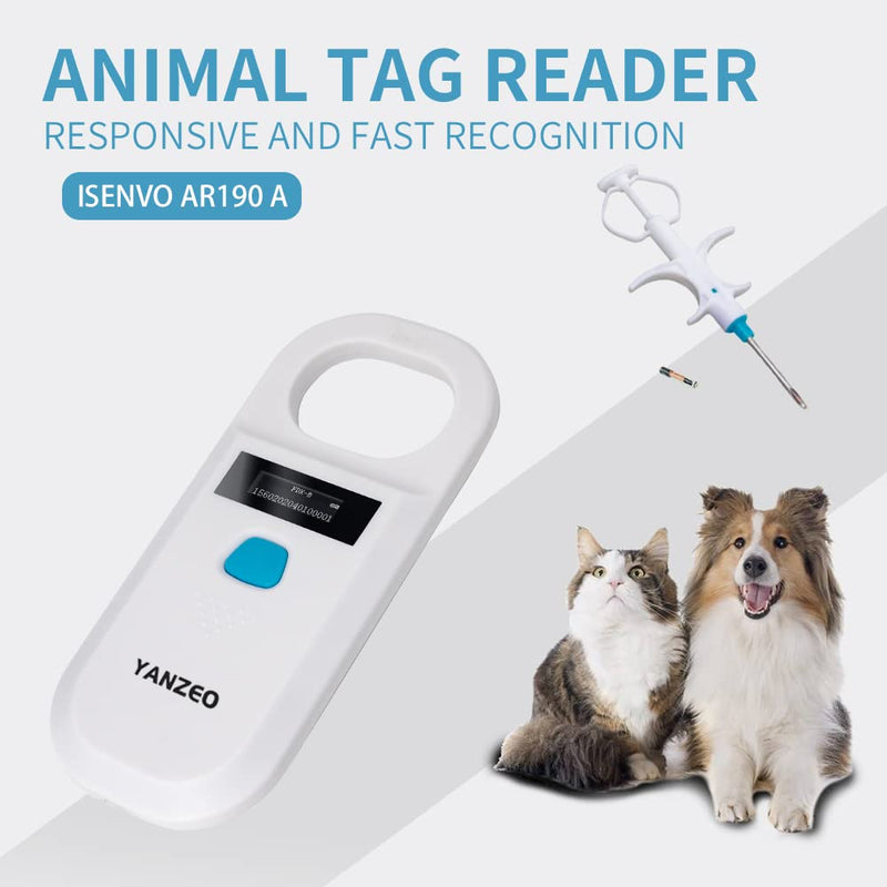 [Australia - AusPower] - Yanzeo Pet Microchip Reader, RFID EMID Animal Handheld Reader,134.2 Pet ID Scanner Rechargeable Animal Chip Registration, Pet Tag FDX-B(ISO 11784/11785) (AR180) Ar180 