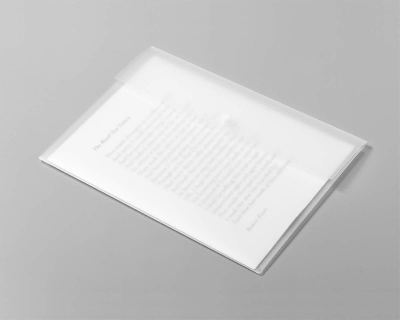 [Australia - AusPower] - VANRA Poly File Folder Pockets File Jacket Plastic Envelope Flat Document Letter Organizer with Snap Button Closure A4 Letter Size (Pack of 5, Translucent) A4 Size: 12.6”L x 9"H 