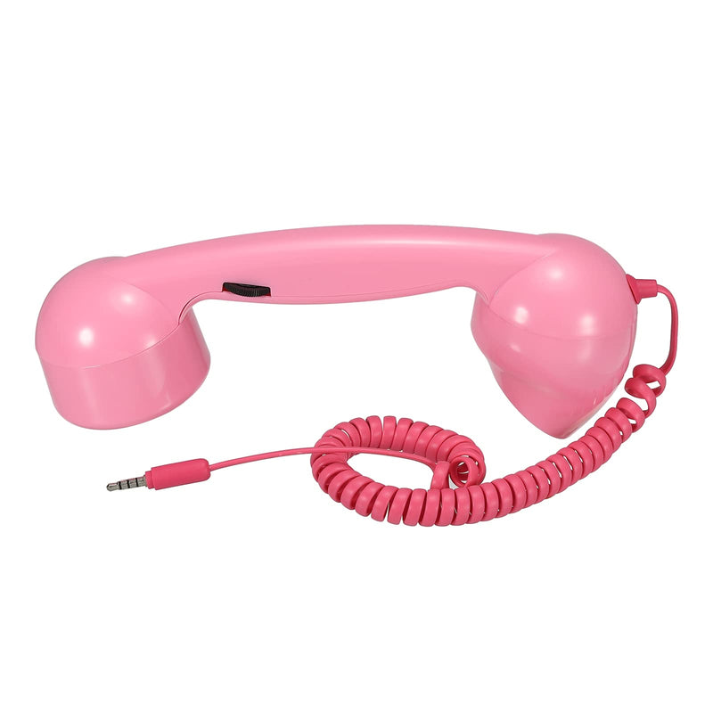 [Australia - AusPower] - MECCANIXITY 3.5mm Retro Telephone Handset Phone Telephone Receiver for Microphone Speaker Pink 