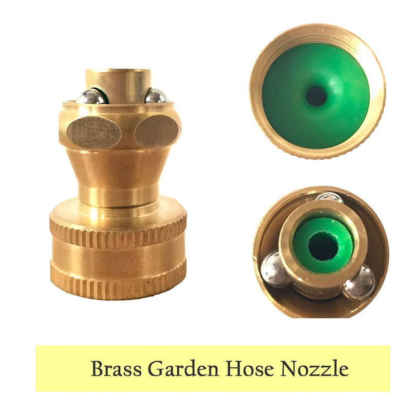 [Australia - AusPower] - FUATY Brass Sweeper Nozzle, 3/4” High Pressure Water Hose Nozzle Adjustable Twist for Watering Cleaning Car Wash Small 