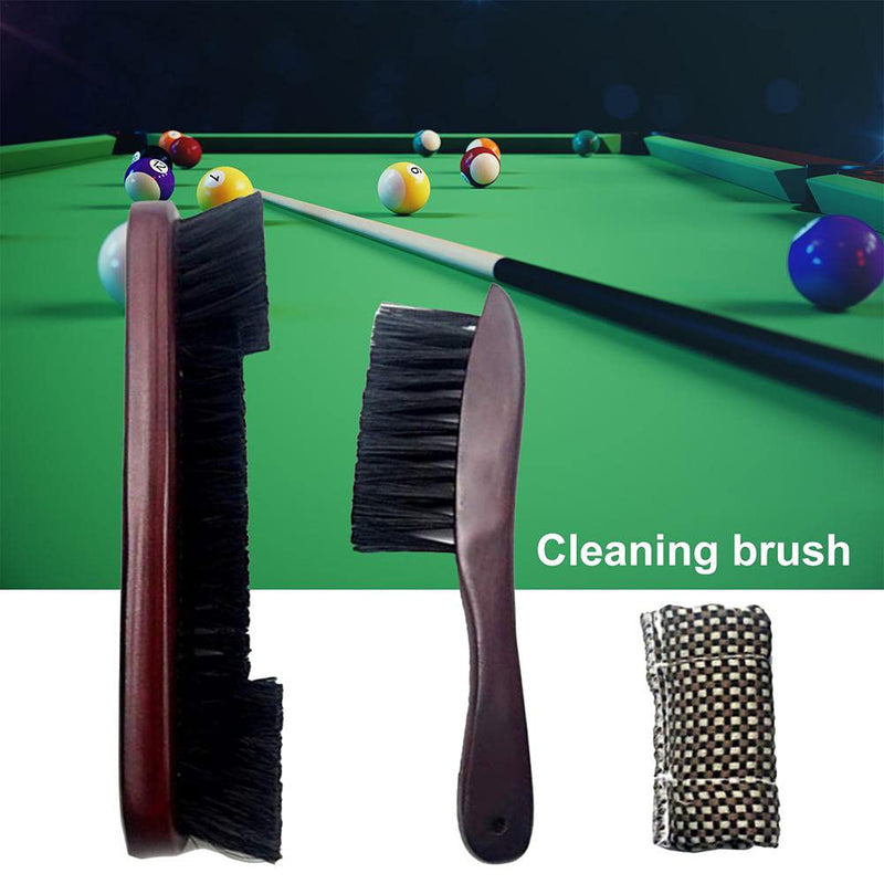 [Australia - AusPower] - Walkingpround Wooden Pool Table Brushes for Cleaning,Billiards Pool Table Felt Rail Brush Wooden Cloth Cue Shaft Slicker 