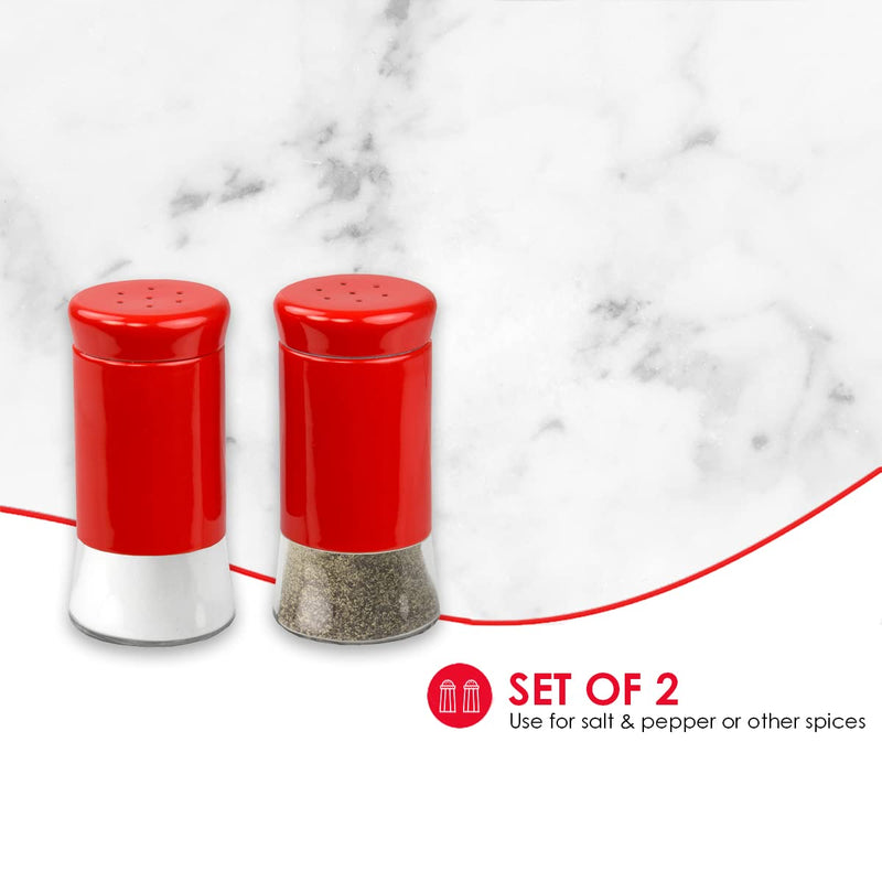 [Australia - AusPower] - Home Basics Essence Collection Salt and Pepper Shaker Set, Red 