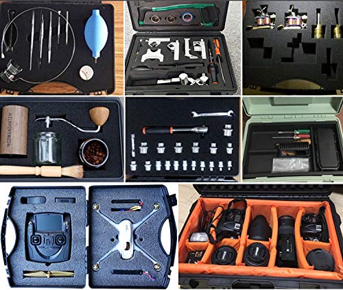 [Australia - AusPower] - Small Hard Carrying Case with Pluck Foam Interior for iPhone, GoPro, Camera, and More- 9.3 x 7.5 x 2 Inches, Black 9.3" X 7.5" X 2" 