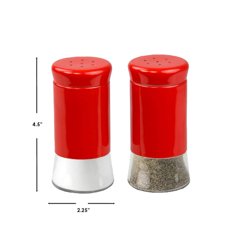[Australia - AusPower] - Home Basics Essence Collection Salt and Pepper Shaker Set, Red 