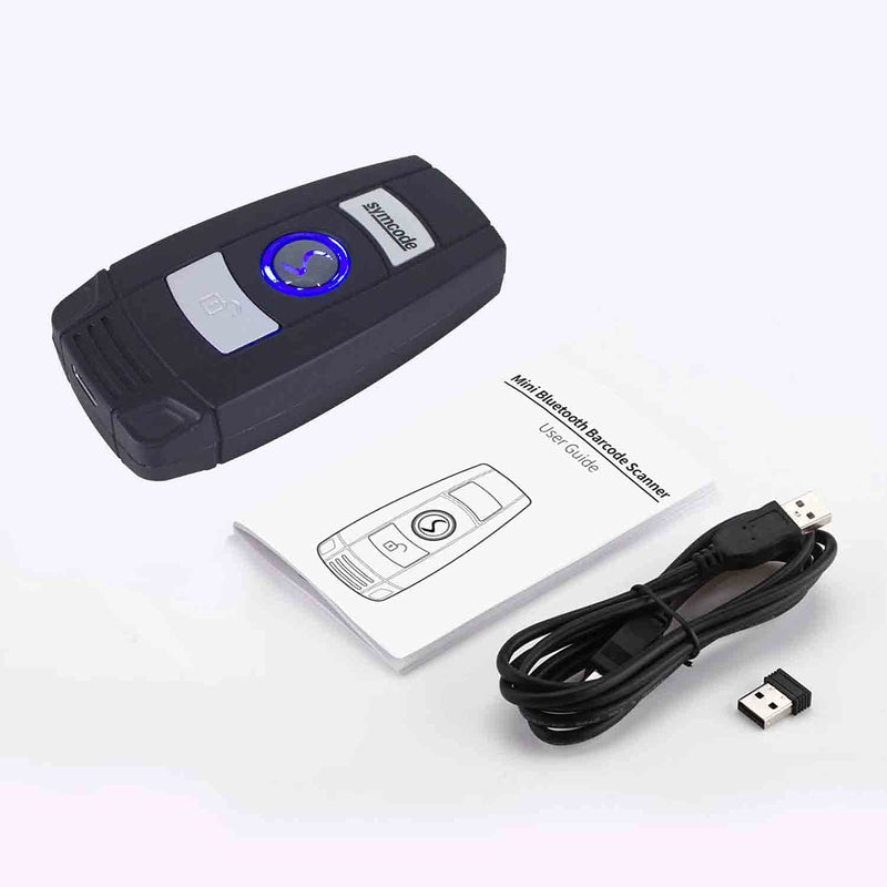 [Australia - AusPower] - Mini 2D Portable Handheld Bluetooth Barcode Scanner Wireless 2.4G & USB Wired 3-in-1 Bar Code Scanner Portable USB QR Code Scanner for Windows.Android.iOS.MAC.able to Scanner 