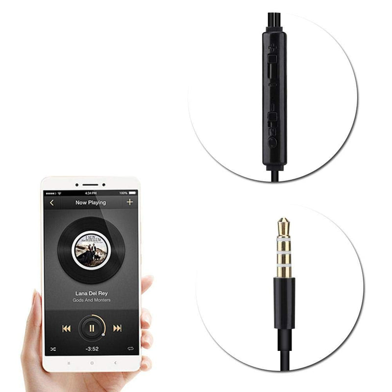 [Australia - AusPower] - Walkie Talkie Earpiece with Mic 3.5mm Radio Earpiece Acoustic Tube Earpiece Headset with CTIA/OMTP Mode Stereo Air Tube Radiation Protection Headphones for Mobile Phone (1M)(Black) Black 