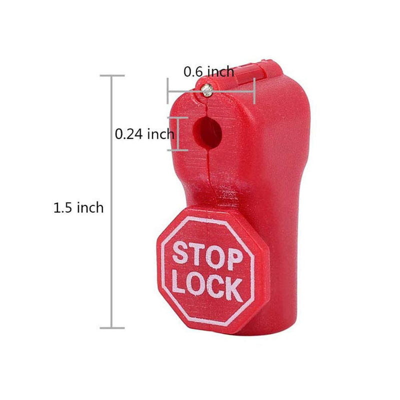 [Australia - AusPower] - TooWin 100PCS Peg Hook Stop Lock for Prevent The Sweep Theft of Displayed Products on A Wire Peg, Plastic Red Security Lock ,Retail Shop Anti-Theft Display - 6mm 