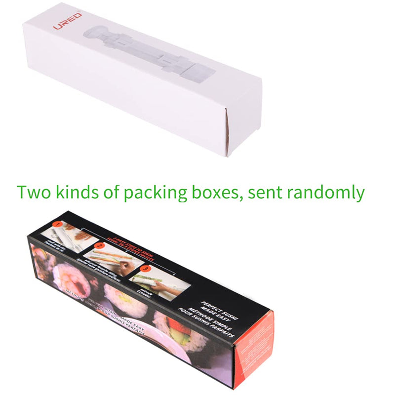 [Australia - AusPower] - URED Professional Super Space Sushi Bazooka ，Upgrade Sushi Roller Mold Food Grade Plastic， Sushi Maker Rice Vegetable Meat Diy Sushi Making Kit Machinekitchen Utensils White (white) 