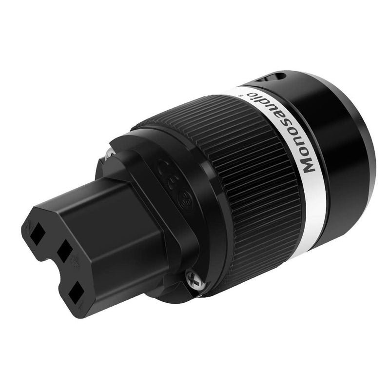 [Australia - AusPower] - Monosaudio AC Pure Copper US Power Plug,3-Prong Power Connectors,Audio Grade IEC Power Connector,IEC320 C13 Adapter for DIY Power Cable(Pure Copper, a Pair) 
