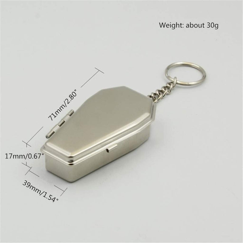 [Australia - AusPower] - tegongse Tinplate Coffin Shape Pocket Ashtray, Portable Mini Ash Tray with Lids, Modern Easily Bringing Smoking Ash Organizer for Travelling, Camping 