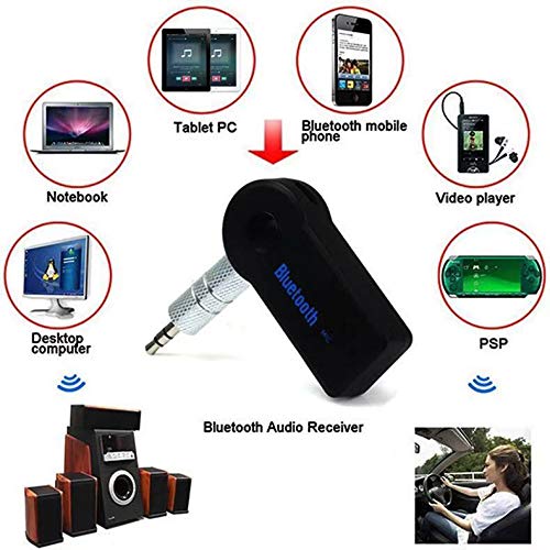 [Australia - AusPower] - Bluetooth Receiver 5.0 Wireless Audio Receiver, 3.5mm Jack AUX car Audio/Wired Headset/Home Stereo System Compatible, can be Connected to Smartphone/Tablet Bluetooth, Hands-Free Compatible Microphone 