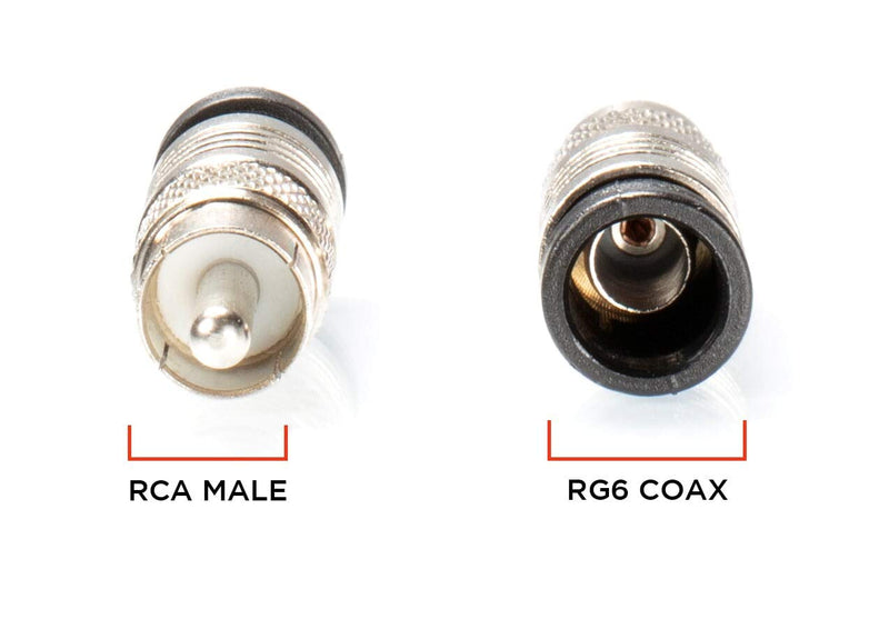 [Australia - AusPower] - RCA Compression Connectors - 10 Pack - RG-6 Coaxial Cable - Universal Male Connectors for RCA, Subwoofer, Composite, Component and Similar Cables Silver 