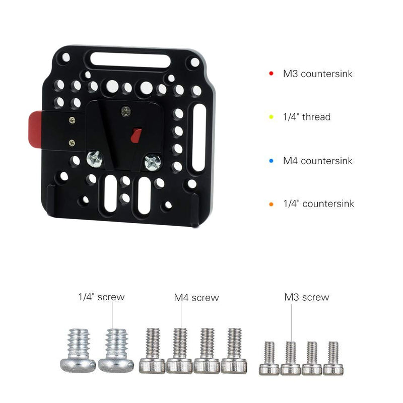 [Australia - AusPower] - WEIHE V-Lock Assembly Kit Female V-Dock Male V-Lock Quick Release Plate for V-Mount Battery 