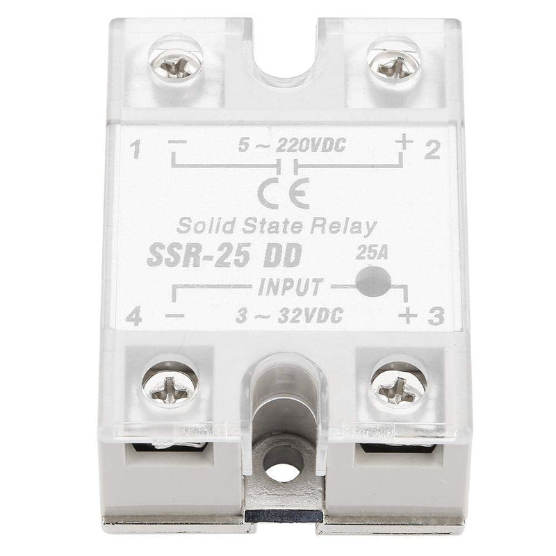 [Australia - AusPower] - SSR-25 DD Solid State Relay, 25A 5-220VDC Solid State Relay Module Compact Size & High Reliability For Industrial Automatic Process 